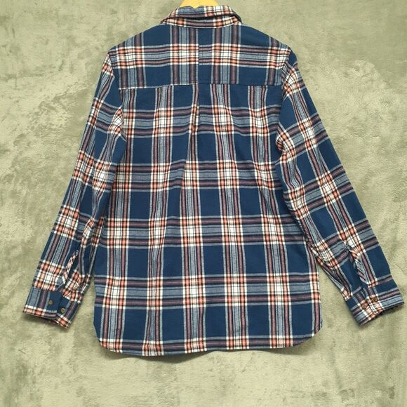 Outdoor Casuals Boys Size XXL Blue/Pink Plaid Button Up Flannel Long Sleeve - Picture 6 of 7